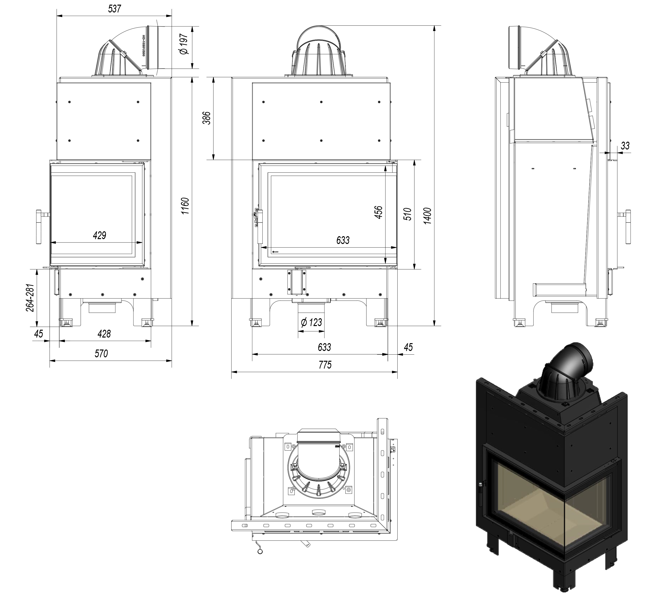 Rysunek techniczny MBZ/L/BS/SG rysunek techniczny